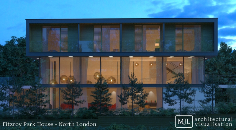 Proposed Residential, London - (Dusk Shot)